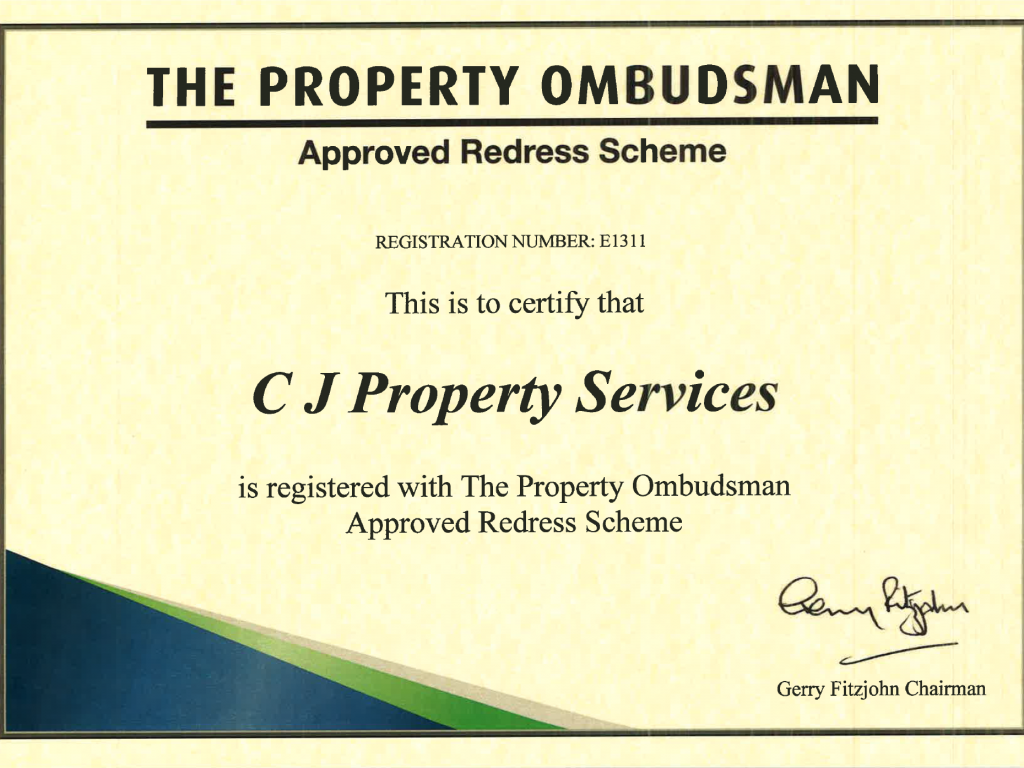 Property Ombudsman Certificate
